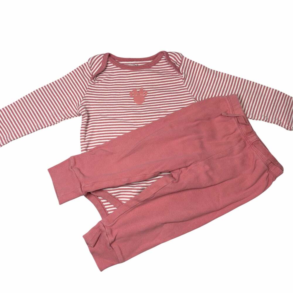 Baby Gap Disney Matching Outfit Girls Blush Pink 12-18 Months
